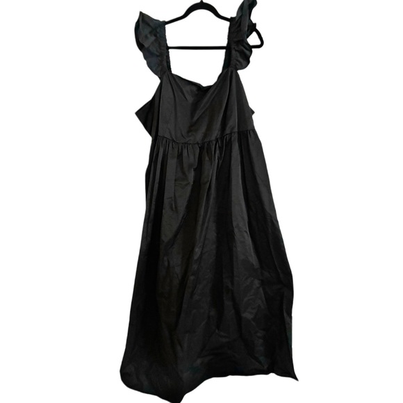 ELOQUII Smock Style Midi Dress with Tie Detail - Picture 3 of 3